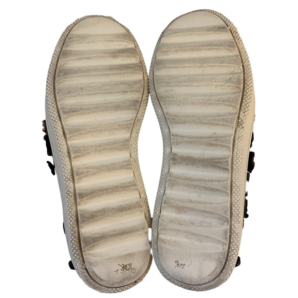 COACH Gunmetal Tea Rose Metallic Low Top Sneakers - Picture 10 of 11